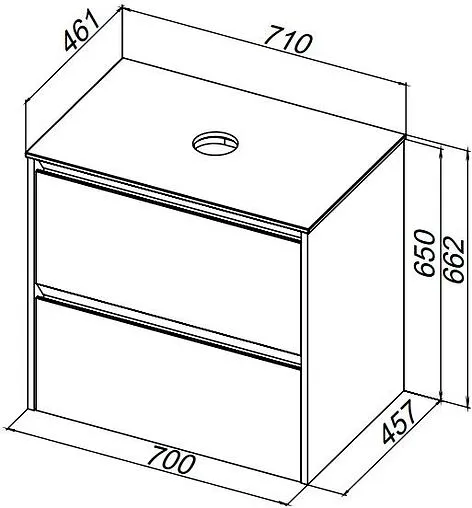 Тумба под умывальник подвесная Allen Brau Activity 70 платина/олива браш 1.34011.PGM