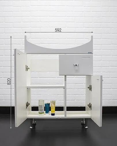 Тумба под умывальник напольная Айсберг Классик 60 белый DA1024T