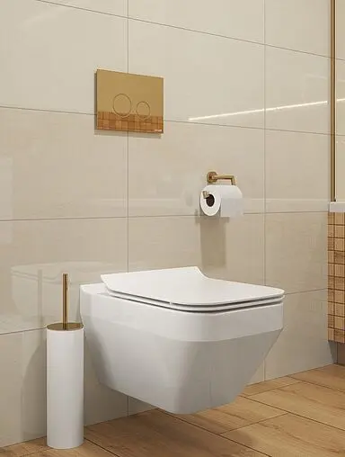 Комплект 6 в 1 Cersanit Crea Square CO DPL EO slim 64443 с кнопкой Twins хром глянцевый