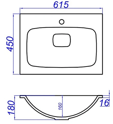 Раковина Aqwella Malaga 60 белый Mal.06.04.D
