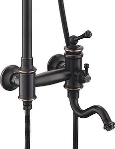 Душевая система со смесителем для ванны Timo Adelia чёрный матовый-антик SX-6010/04, 3