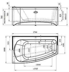 Ванна акриловая Radomir Орегона 170х100 L 1-01-0-1-1-172 Ванна акриловая Radomir Орегона 170х100 L 1-01-0-1-1-172, 2