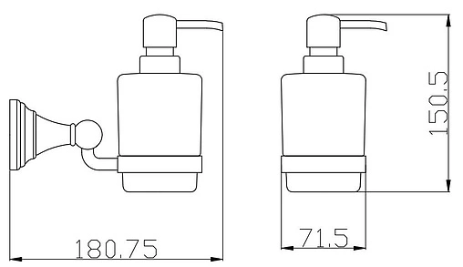 Дозатор для жидкого мыла Rav Slezak Morava retro золото MKA0303Z