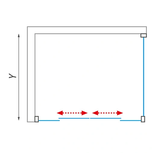 Душевое ограждение 1600x800мм прозрачное стекло Roltechnik Lega Line LLD4+LLB/1600*800 574-1600000-00-02+553-8000000-00-02