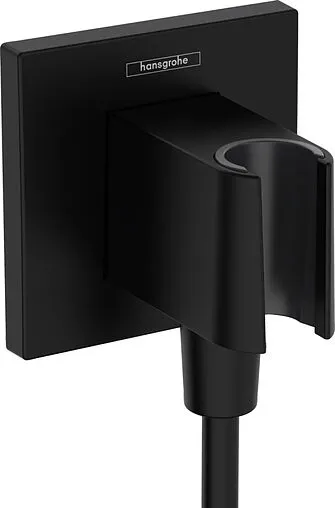 Шланговое подключение с держателем Hansgrohe FixFit E чёрный матовый 26889670