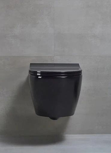 Унитаз подвесной безободковый с функцией биде beWash Bogen черный 88303606