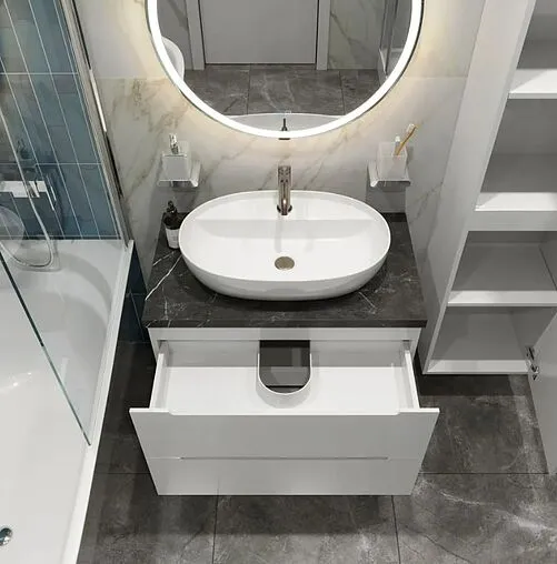 Тумба-умывальник подвесная BelBagno ETNA 100 Bianco Opaco ETNA-1000-2C-SO-BO-P+