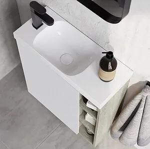 Тумба-умывальник подвесная Aqwella Alba 60 L белый матовый/камень натуральный ALB0106LLS+ALB0706WM+CMPSL.06.04.D Тумба-умывальник подвесная Aqwella Alba 60 L белый матовый/камень натуральный ALB0106LLS+ALB0706WM+CMPSL.06.04.D, 3