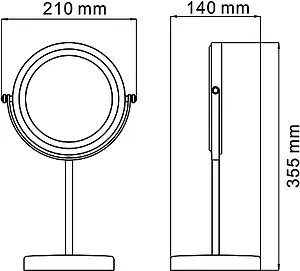 Косметическое зеркало Wasserkraft хром 1003, 3