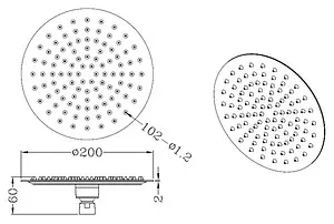 Лейка верхнего душа SMARTsant Прайм хром SM1484AA, 3