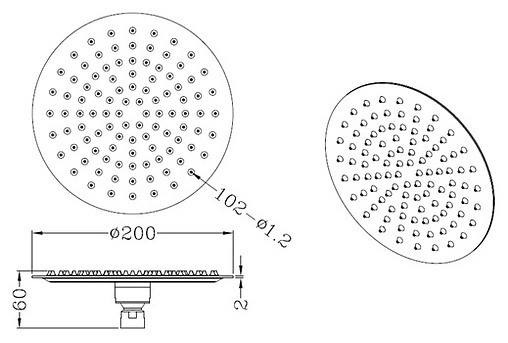 Лейка верхнего душа SMARTsant Прайм хром SM1484AA