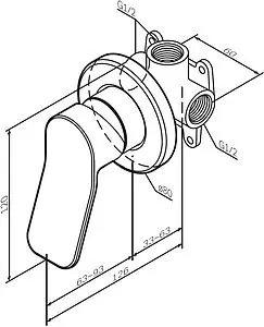 Гигиенический душ со смесителем Am.Pm X-Joy хром F40H85A00, 2