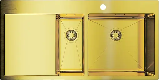 Мойка кухонная Omoikiri Akisame 100-2-LG-R светлое золото 4973090