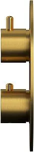Термостат для 2 потребителей WHITECROSS Y brushed gold золото брашированное Y1236GLB, 3