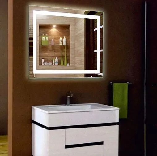 Зеркало с подсветкой Continent Rimini Led 90x70 белый ЗЛП1222