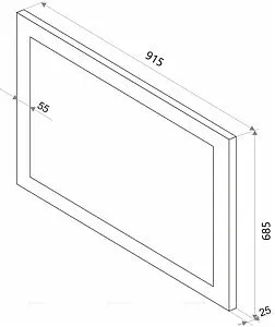 Зеркало с подсветкой Continent Relax Led 91.5x68.5 ЗЛП722 Зеркало с подсветкой Continent Relax Led 91.5x68.5 ЗЛП722, 2