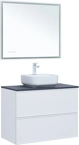 Тумба-умывальник Aquanet Арт 90 белый матовый 00313256+00318928