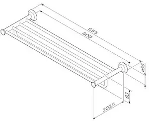 Полка для полотенец Am.Pm Like хром A8037700 Полка для полотенец Am.Pm Like хром A8037700, 2