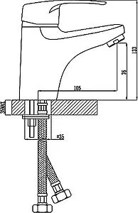 Смеситель для раковины Rossinka хром F40-11 Смеситель для раковины Rossinka хром F40-11, 2