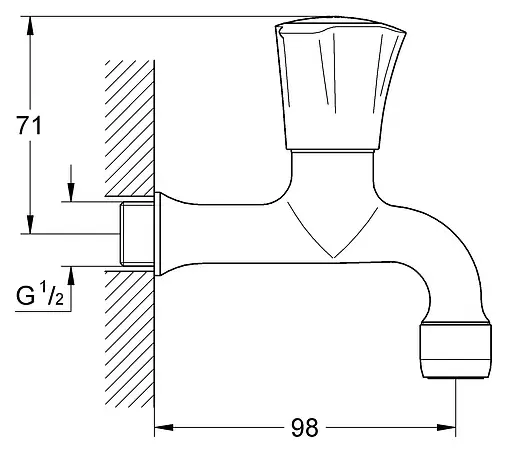 Кран для раковины настенный Grohe Costa L хром 30098001