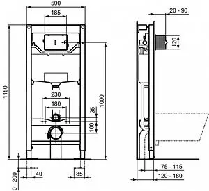 Комплект 3 в 1 Ideal Standard I.Life B RimLS+ I001401 Комплект 3 в 1 Ideal Standard I.Life B RimLS+ I001401, 2