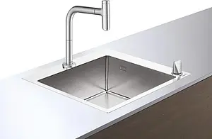 Мойка кухонная с встроенным смесителем Hansgrohe C71-F450-06 55x50 нержавеющая сталь 43201800 Мойка кухонная с встроенным смесителем Hansgrohe C71-F450-06 55x50 нержавеющая сталь 43201800, 5
