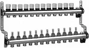 Группа коллекторная с расходомерами 12 отводов 1&quot;в/в x ¾&quot;ек Meibes M1794152, 1