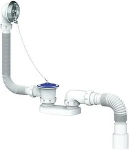 Слив-перелив для ванны Unicorn нержавеющая сталь S12Р, 1