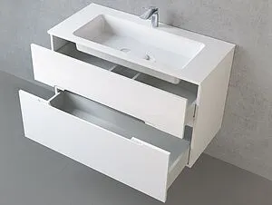 Тумба под умывальник подвесная Jorno Modul 100 белый Mоl.01.97/P/W Тумба под умывальник подвесная Jorno Modul 100 белый Mоl.01.97/P/W, 5