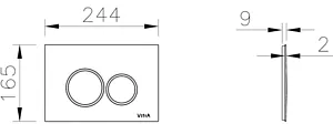 Клавиша смыва для унитаза VitrA Origin 740-2480 хром глянцевый Клавиша смыва для унитаза VitrA Origin 740-2480 хром глянцевый, 2