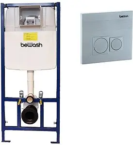 Инсталляция для подвесного унитаза Set 4 в 1 beWash BW74 K500RZVP0200MKK00000 с кнопкой хром матовый Инсталляция для подвесного унитаза Set 4 в 1 beWash BW74 K500RZVP0200MKK00000 с кнопкой хром матовый, 1