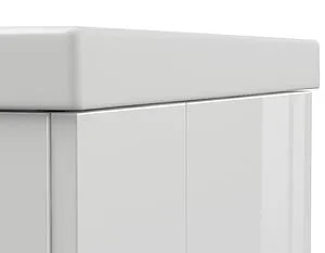 Тумба-умывальник подвесная Cersanit Colour 50 белый 64257+, 3