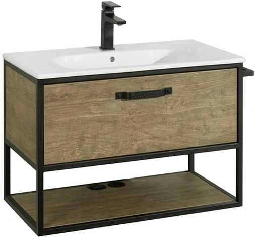 Тумба под умывальник подвесная Aquaton Лофт Фабрик 80 дуб кантри 1A242401LTDY0