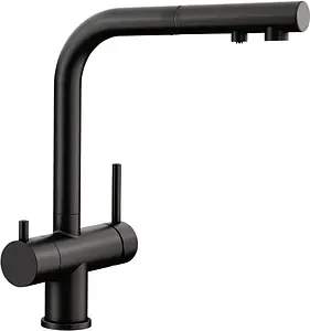 Смеситель для кухни с подключением к фильтру Blanco Fontas-S II чёрный матовый 526672, 1