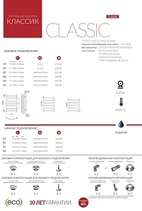 Полотенцесушитель водяной лесенка Terminus Классик П7 500х796 полированная сталь 4670030726285, 3
