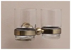 Стакан двойной Aquanet брашированная бронза 3884D Стакан двойной Aquanet брашированная бронза 3884D, 3