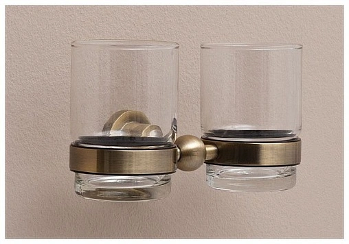 Стакан двойной Aquanet брашированная бронза 3884D