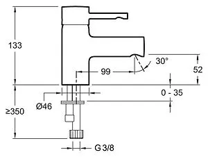 Смеситель для раковины Jacob Delafon Cuff хром E98297-CP Смеситель для раковины Jacob Delafon Cuff хром E98297-CP, 2