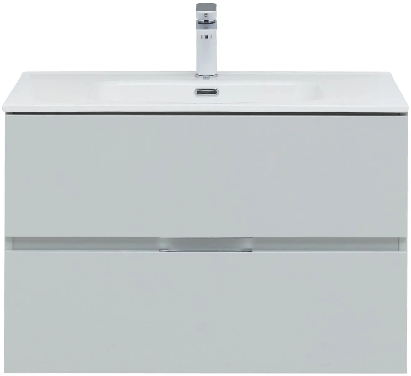 Тумба-умывальник подвесная Aquanet Алвита New 80 серый 00277516+00254364