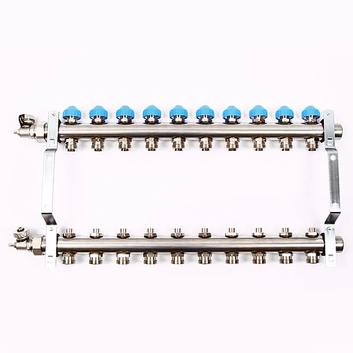 Группа коллекторная без расходомеров 10 отводов 1&quot;н/н x ¾&quot;ек Uni-fitt 456W4310