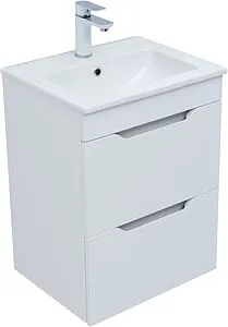 Тумба-умывальник Aquanet Практика 50 белый матовый 00330455+44050, 5