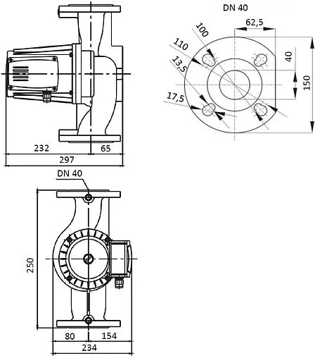 Насос циркуляционный Shinhoo BASIC 40-16SF 71222002