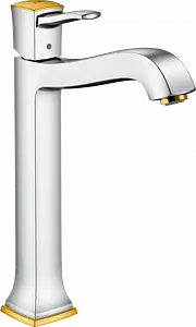 Смеситель для раковины Hansgrohe Metropol Classic 260 хром/золото 31303090 Смеситель для раковины Hansgrohe Metropol Classic 260 хром/золото 31303090, 1