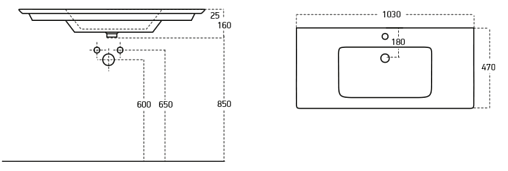 Раковина Sanovit Sharp 105 белый 14105-KL