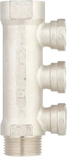 Коллектор распределительный проходной 3 отвода 1&quot;в/н x ½&quot;в Valtec VTc.550.N.0603