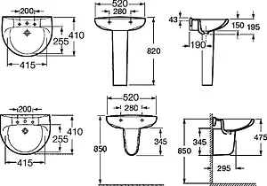 Раковина Roca Victoria 52 белый 327395000, 2