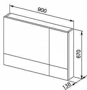 Шкаф-зеркало Aquanet Тоника 90 L белый дуб 00169641, 2