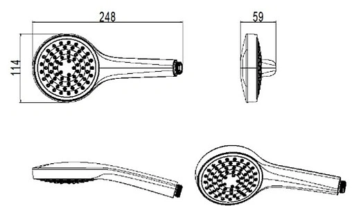 Лейка ручного душа Villeroy&amp;Boch Embrace хром TVS1084110161