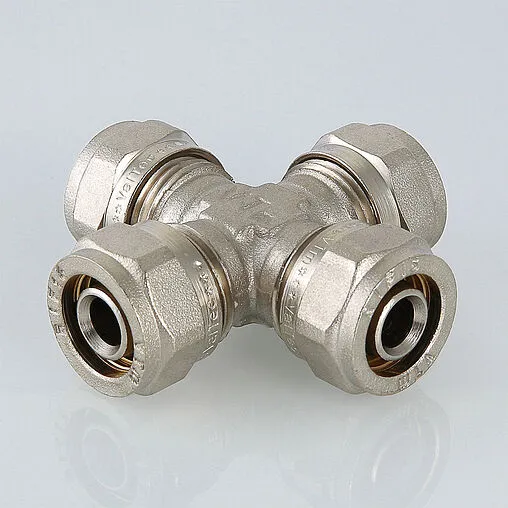 Крестовина компрессионная редукционная 20мм x 16мм x 20мм x 16мм Valtec VTm.341.N.201620