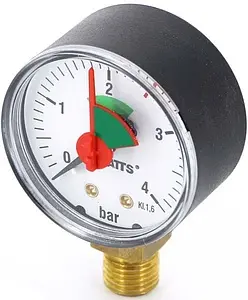 Манометр радиальный Watts MRP 50мм 4 бар ¼" 10007375 Манометр радиальный Watts MRP 50мм 4 бар ¼" 10007375, 1